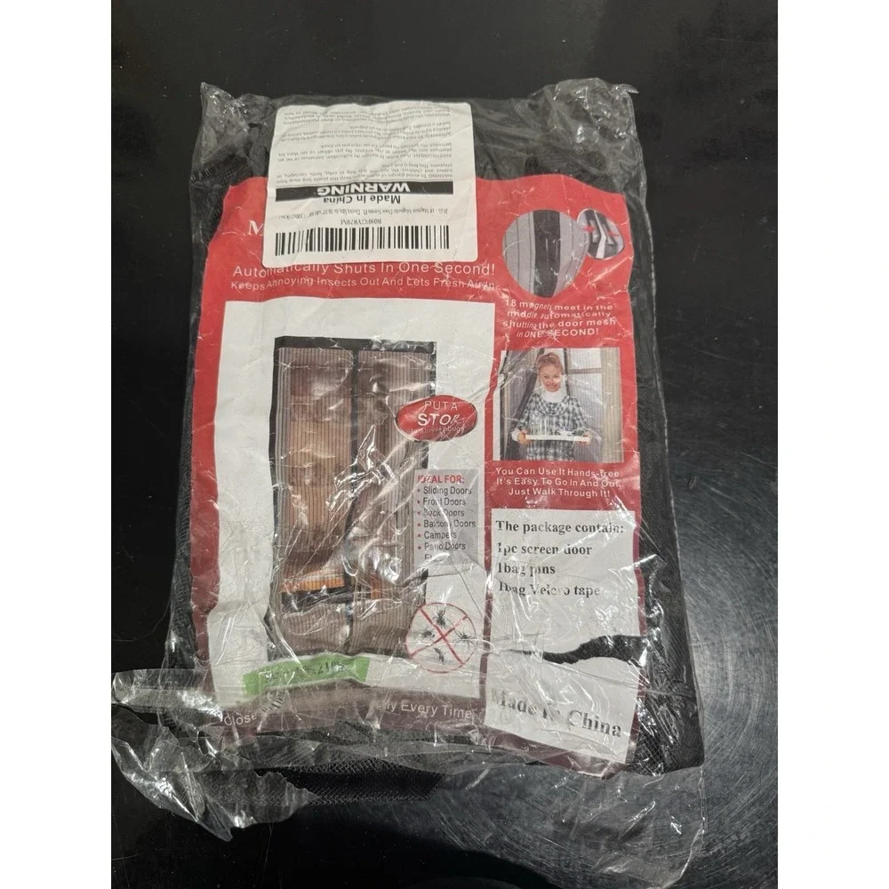 Magnetic Screen Screen‎ Door Mesh Easy Install NWT #109